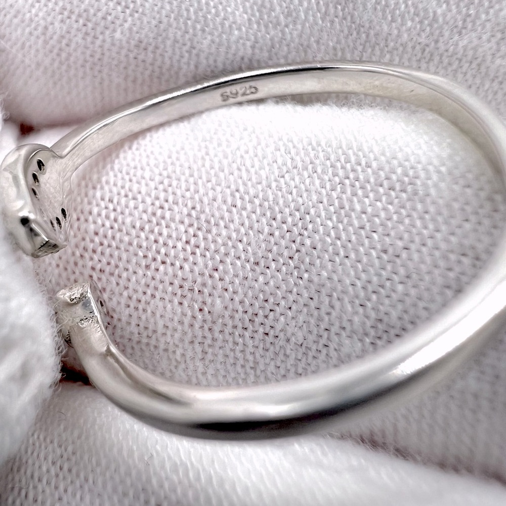 Sale $8 Firm! Sterling Silver Adjustable Ring with Cz’z - Picture 13 of 14